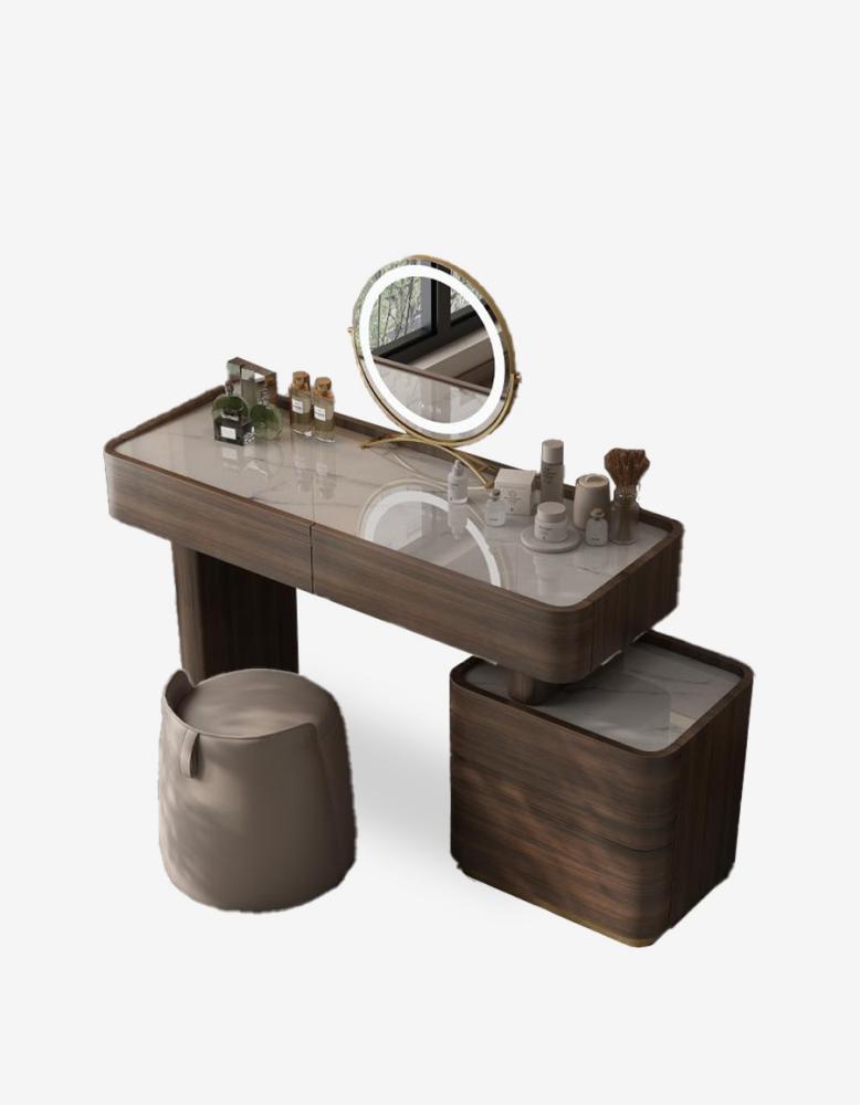 Harding Dressing Table With Mirror, Sintered Stone