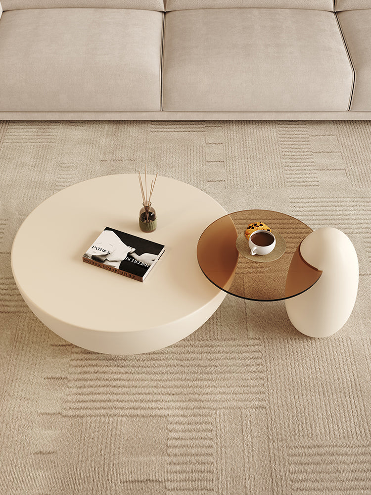 Oliver Marble Coffee Table, White｜ DC Concept