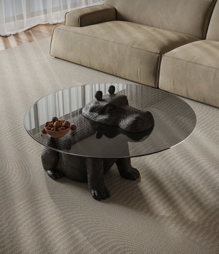 Hippo Side Table, Glass