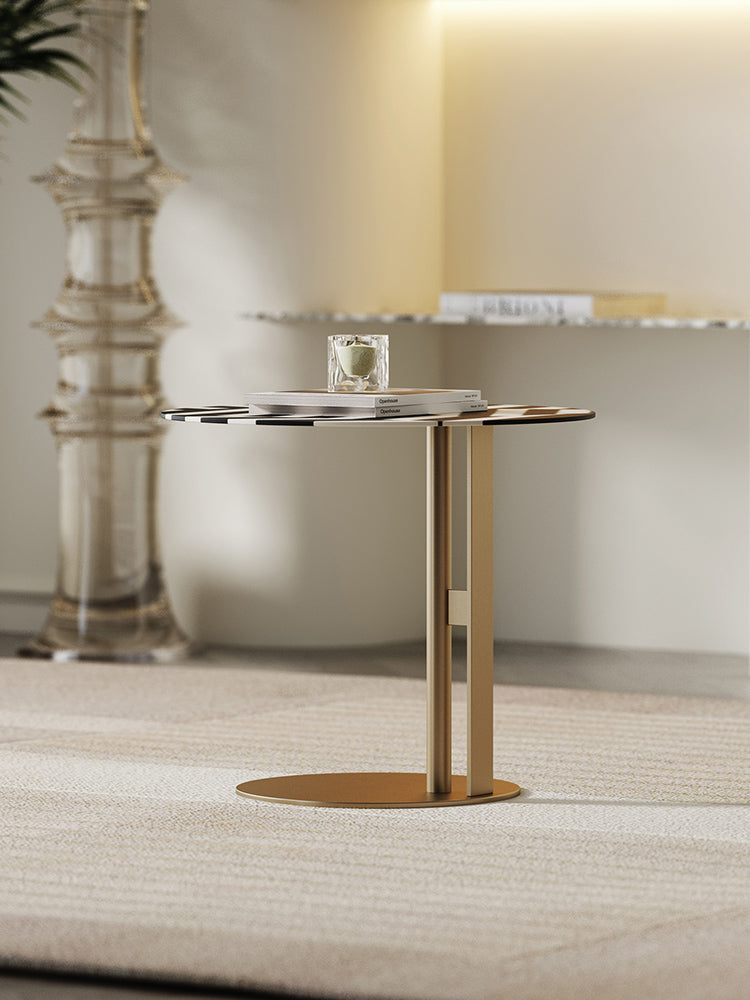 Bagley Side Table, Stainless Steel