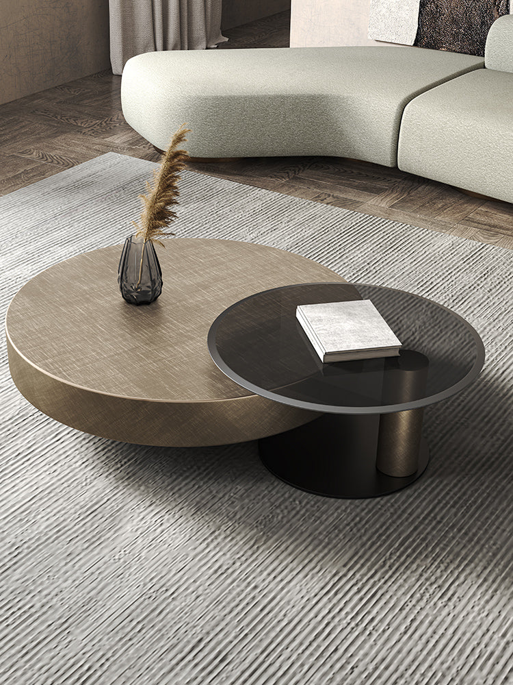 Gold Nesting Coffee Table, With Black Side Table, Clearance｜ DC Concept