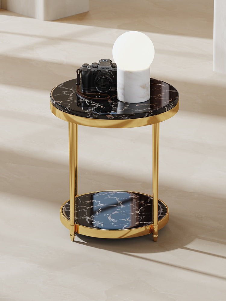 Abbas Side Table, Marble Top