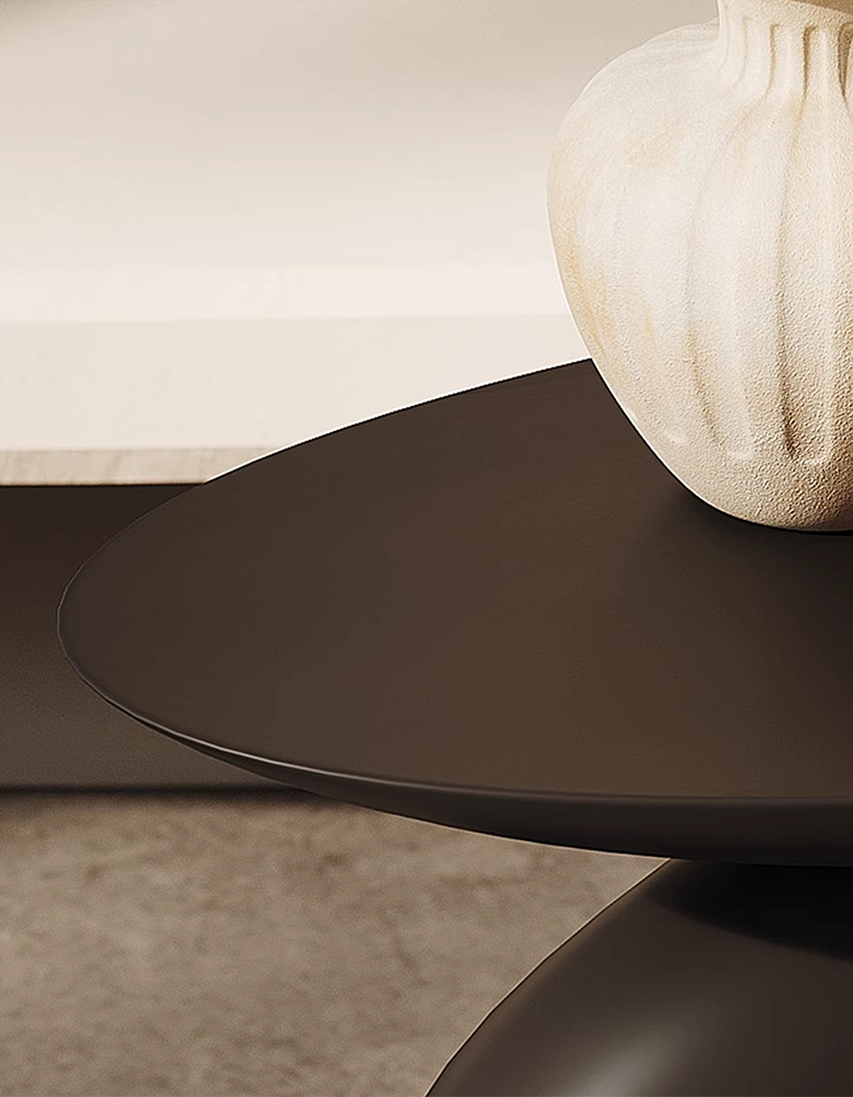 Felicity Stone Shape Side Table, Black
