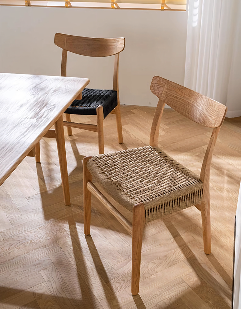 Classic Hans W CH01 Rattan Dining Chair | Light Oak Chairs Dining – DC ...