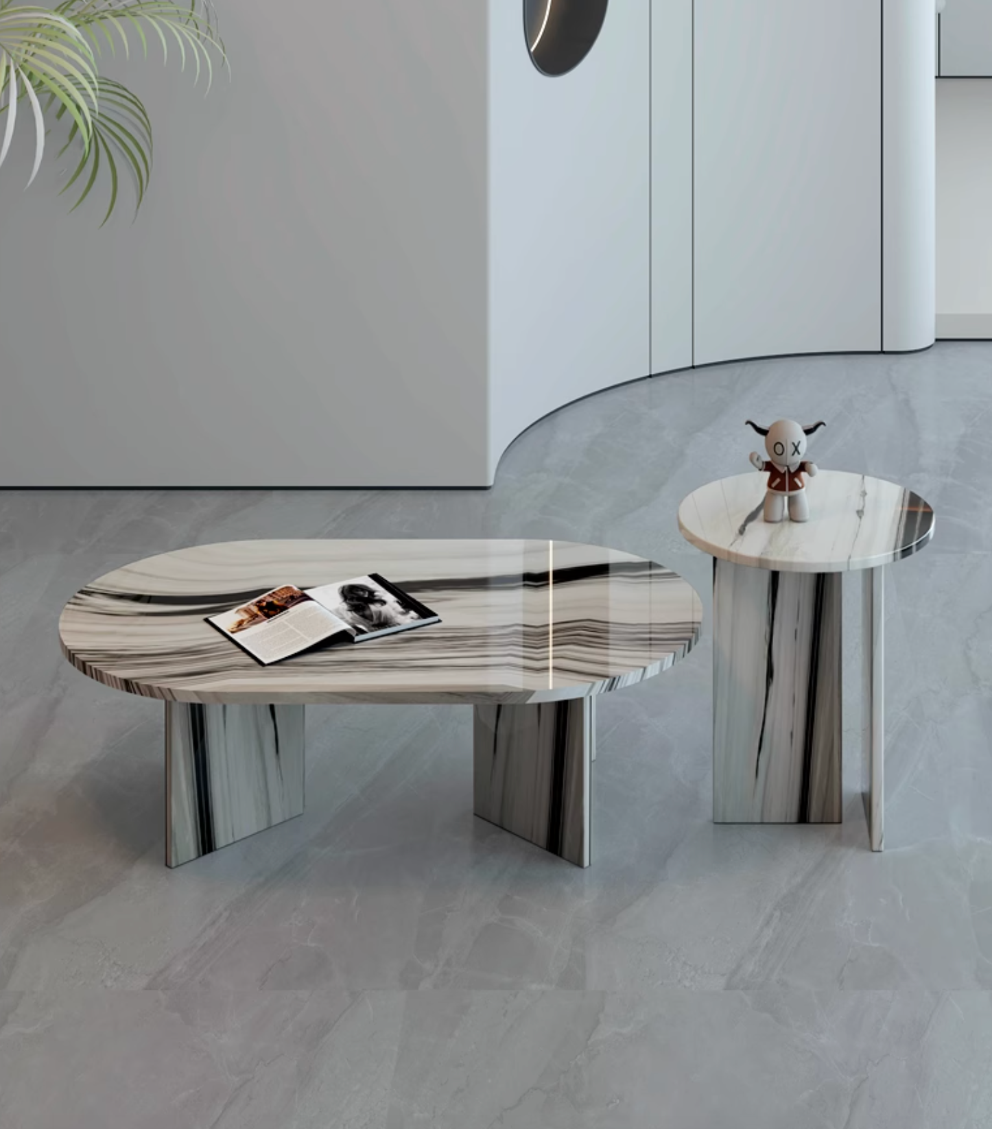 Goliah Coffee Table Set, Marble
