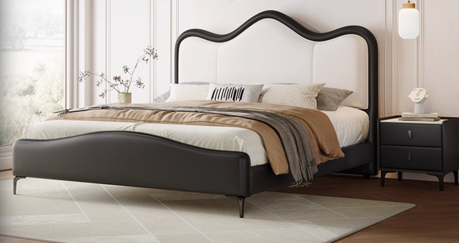 Badham King Size / Super King Size Bed, Leather