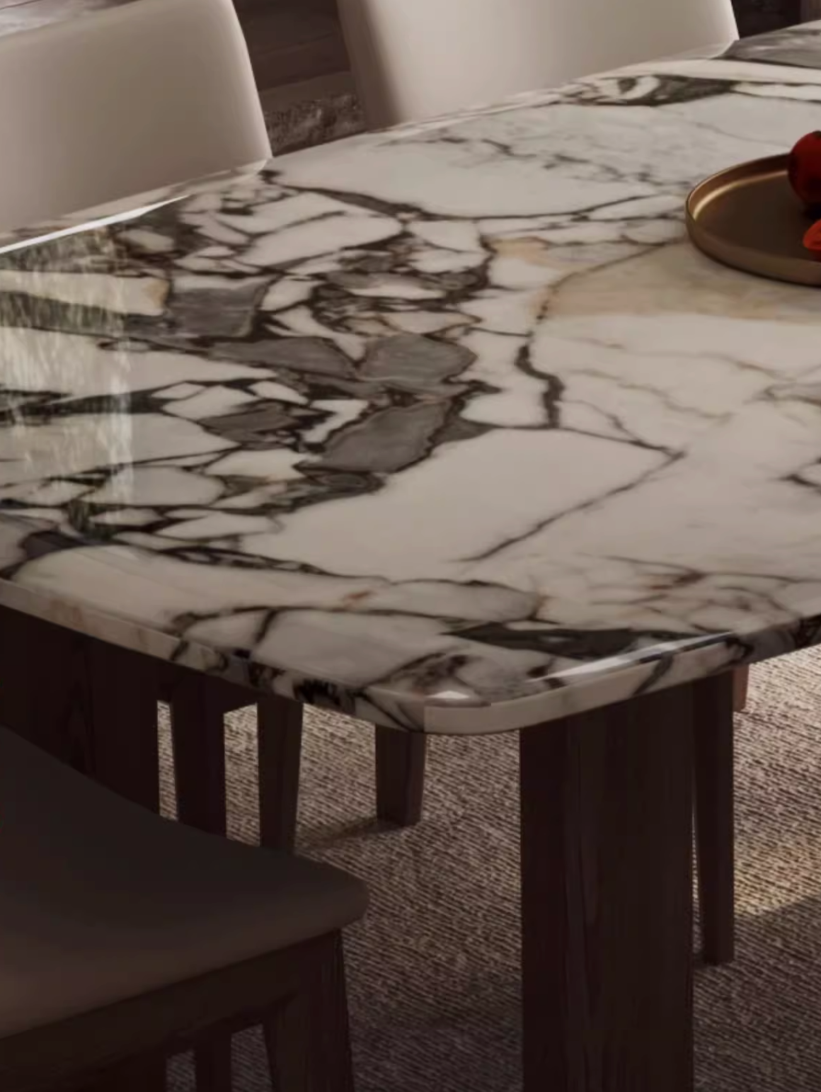 Donovan Dining Table, Marble