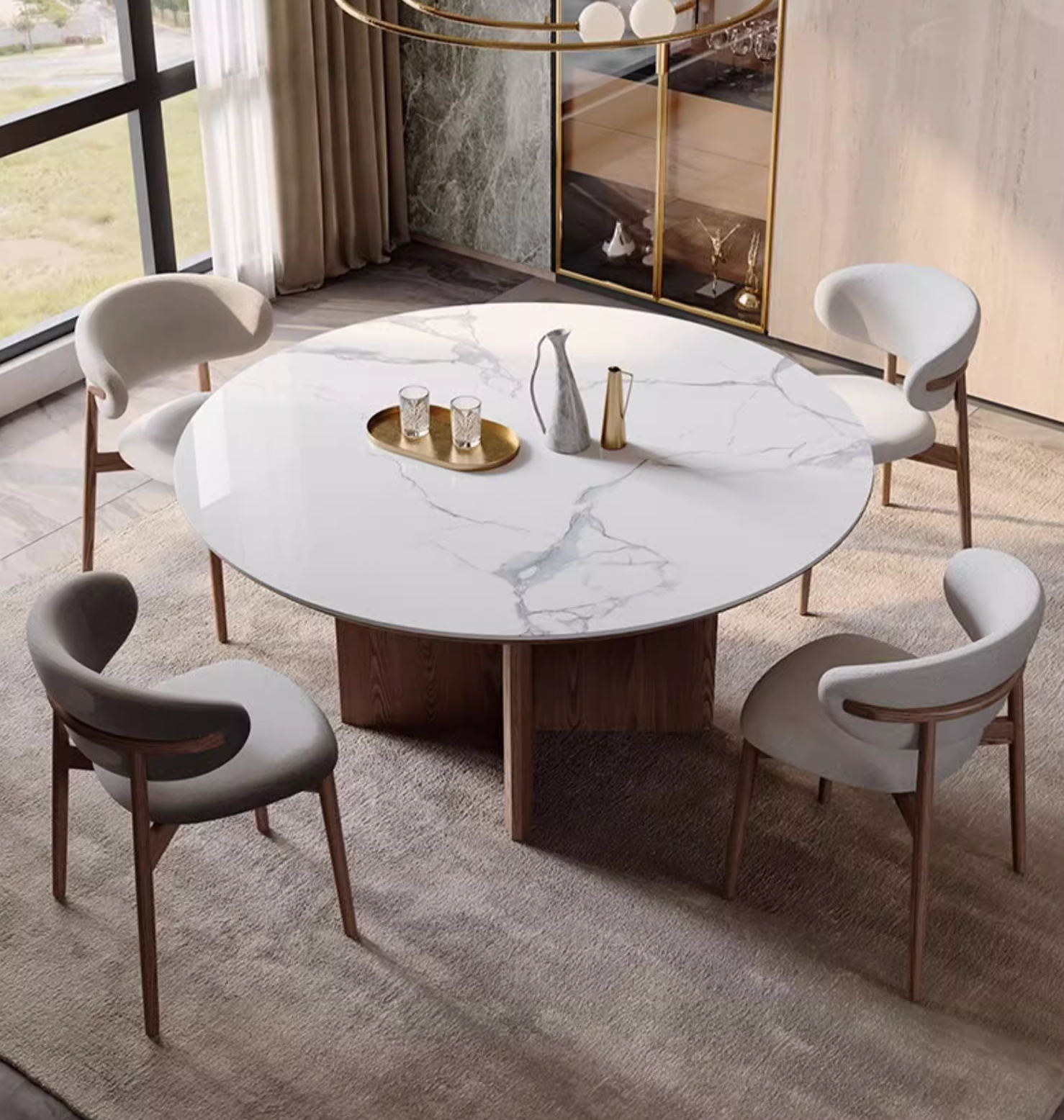 Dunlap Dining Table, Sintered Stone
