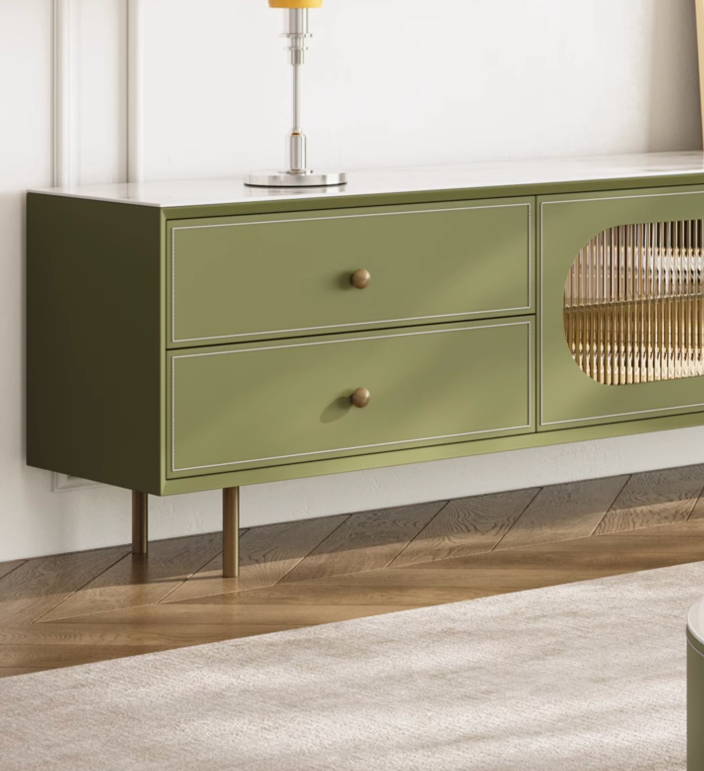 Aderes TV Stand, Green
