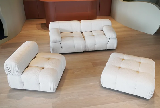 M. Bellini Camaleonda Three Seater Sofa, Boucle White｜ DC Concept