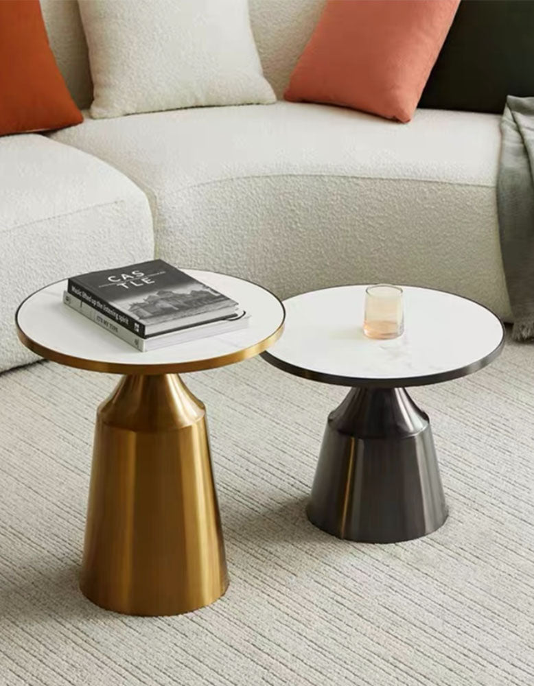 Modern Coffee Table Set, Gold & Black｜ DC Concept