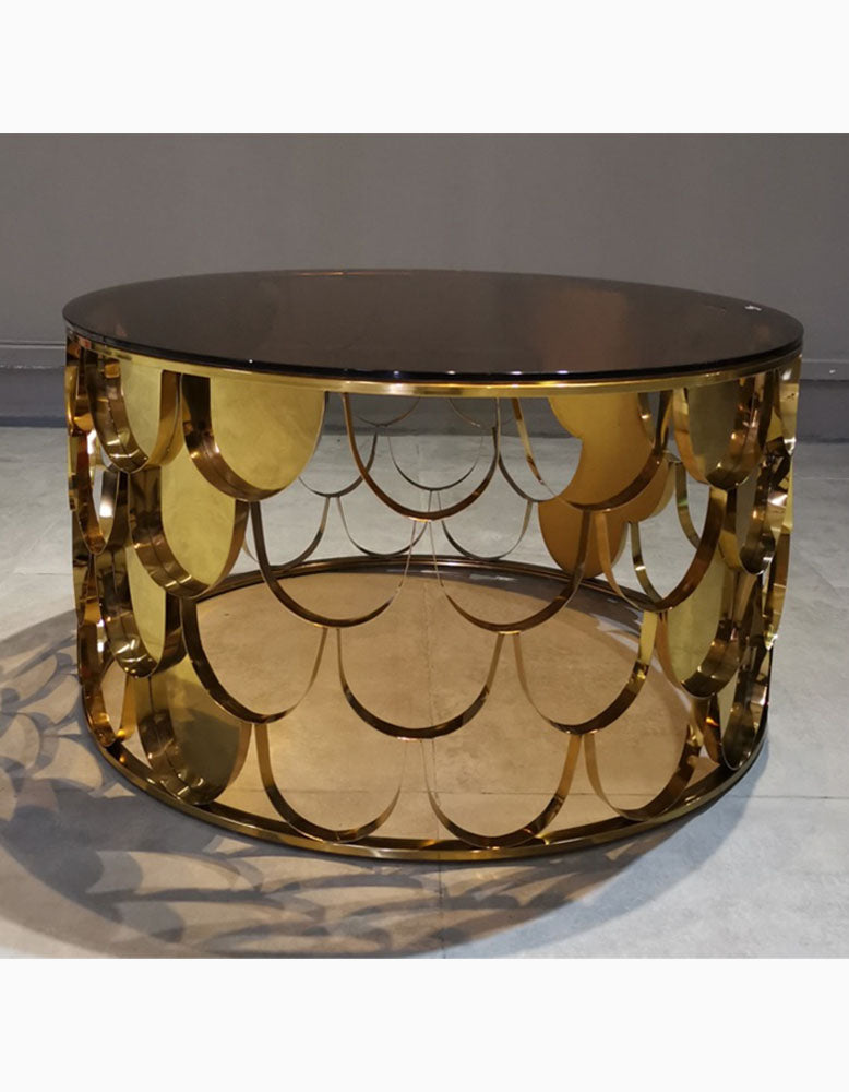 Gold Nesting Coffee Table, Marble｜ DC Concept