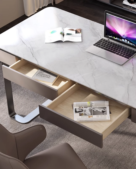 Hanna Office Desk, Sintered Stone