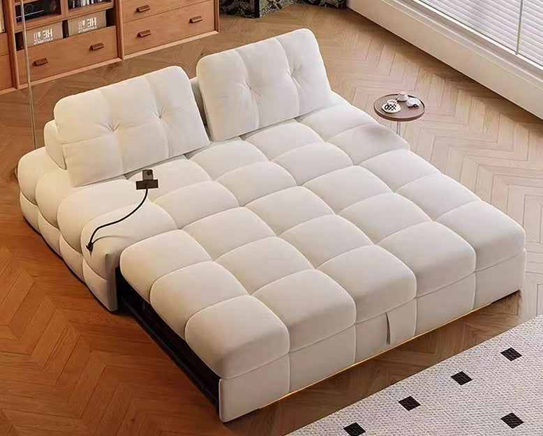 Ivanov Two Seater Sofa Bed, With Side Smart Phone Holder