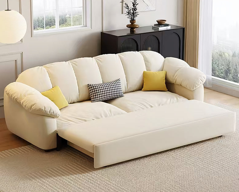 Elias Two Seater Sofa Bed With Storage, Flannette