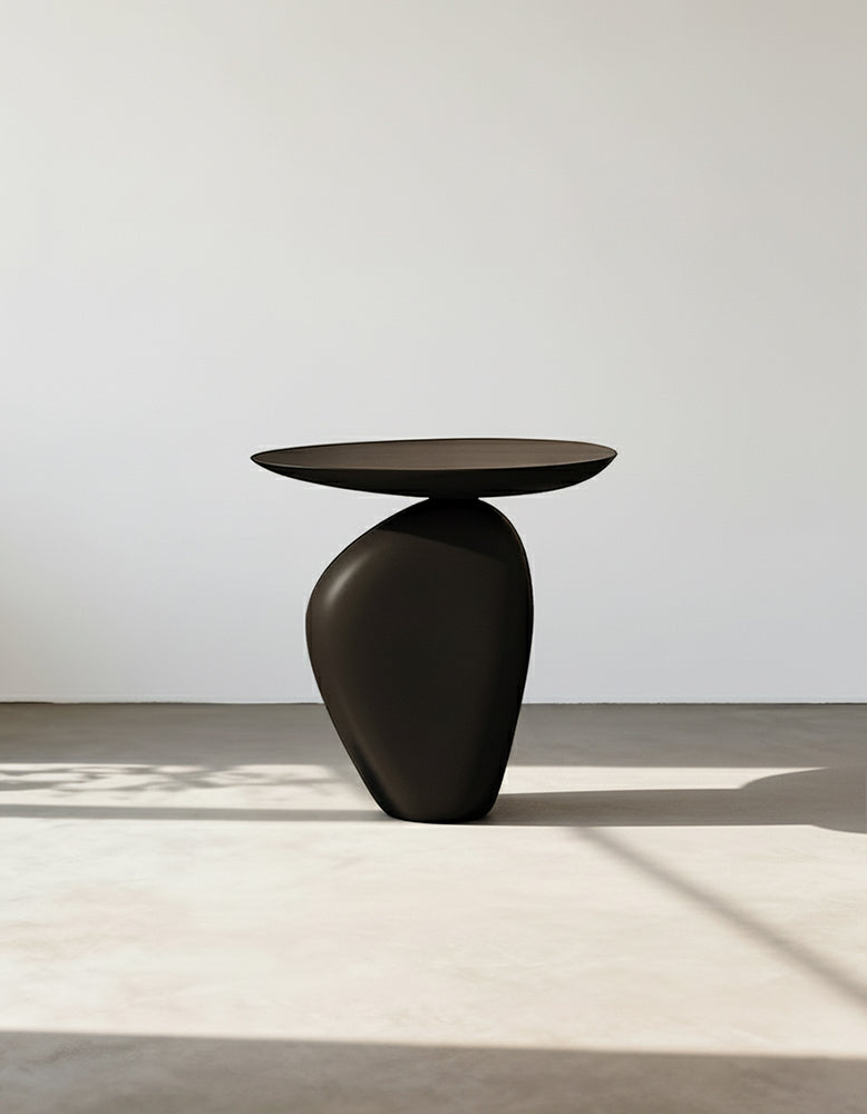 Stone Shape Side Table, Black
