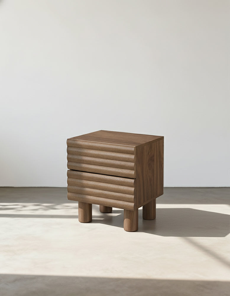 Clancy 2 Drawer Bedside Table, Wood