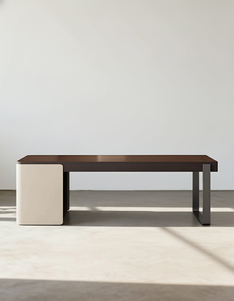 Torres Office Desk With Storage, Wood