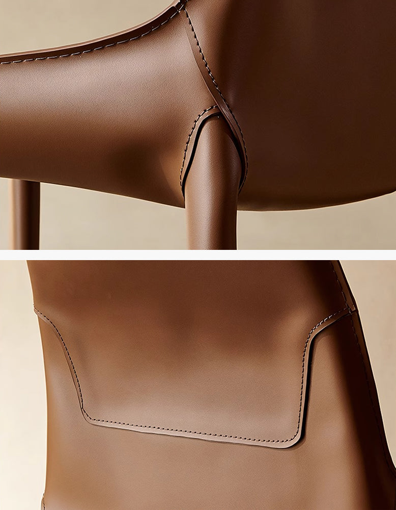 Rinaldi Modern Dining Chair, Real Leather