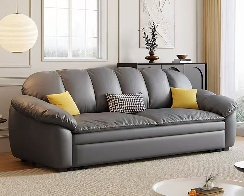 Elias Two Seater Sofa Bed With Storage, Flannette