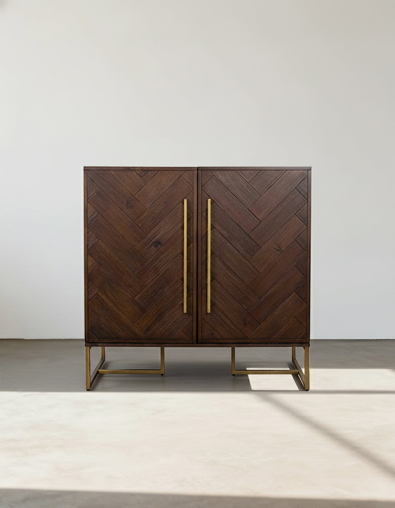 Mahajan Wine Sideboard With 2 Doors & Wine Rack, Solid Wood