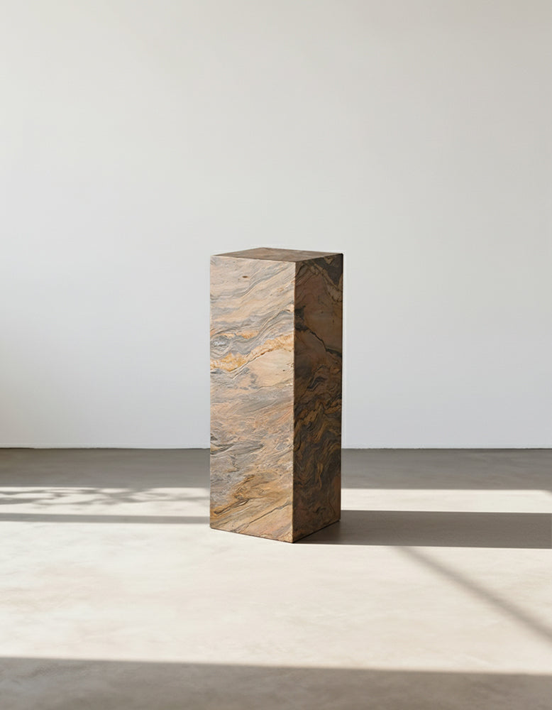 Solara Plinth/Side Table, Marble