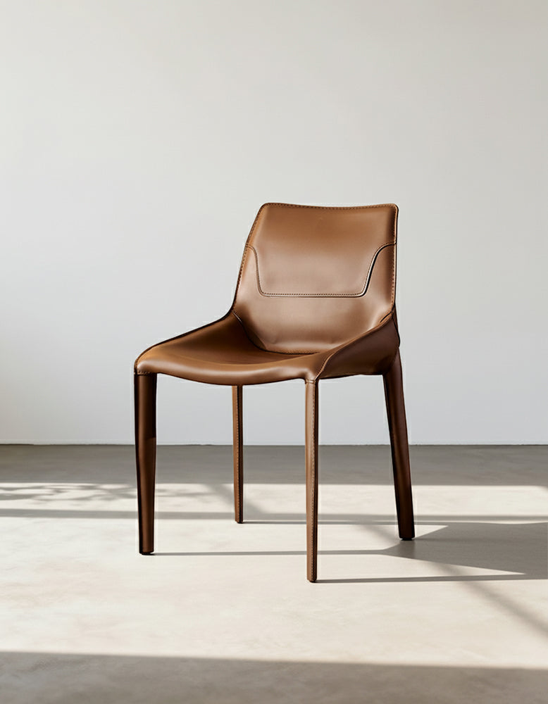 Rinaldi Modern Dining Chair, Real Leather