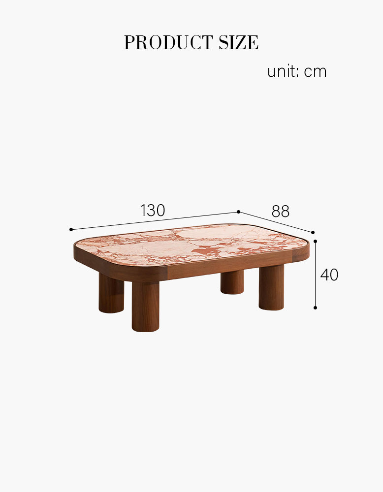 Salvatore Rectangle Coffee Table, Marble