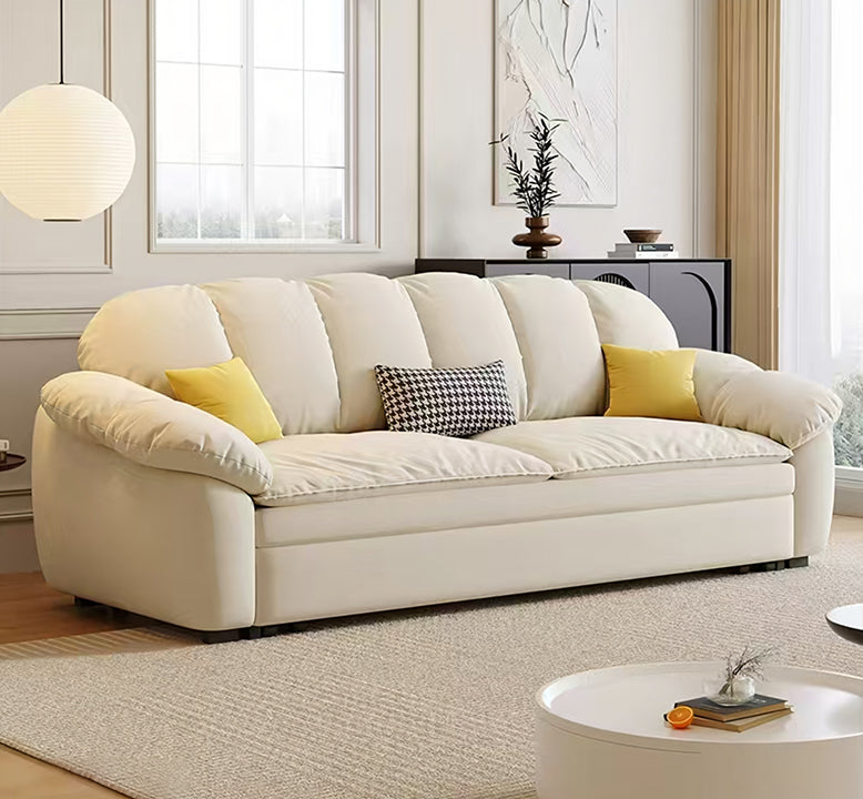 Elias Two Seater Sofa Bed With Storage, Flannette