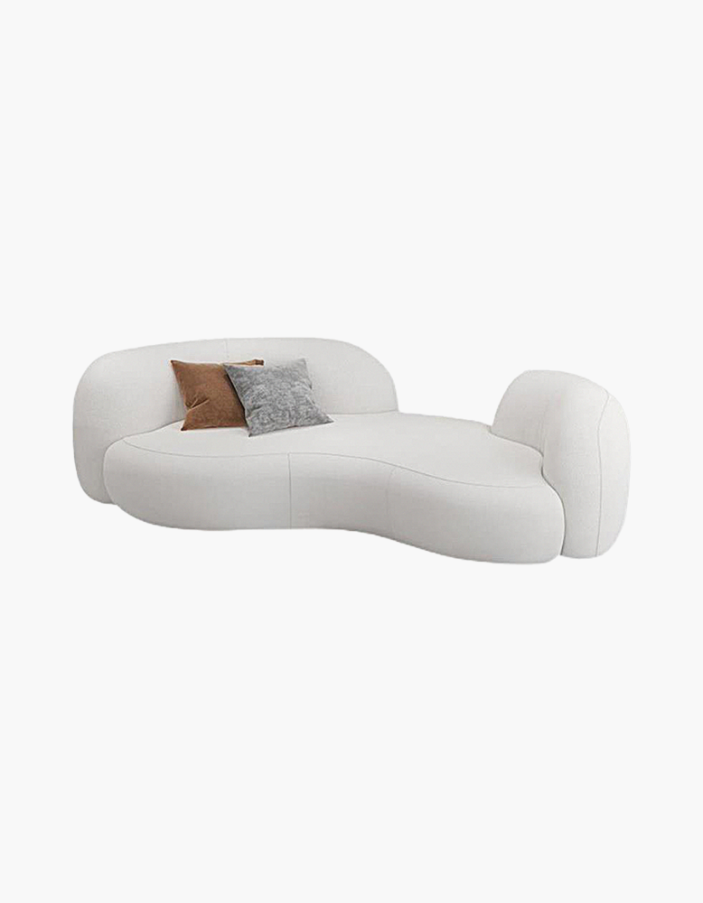 Aurelia Modern Curved Two Seater Sofa Boucle Velvet