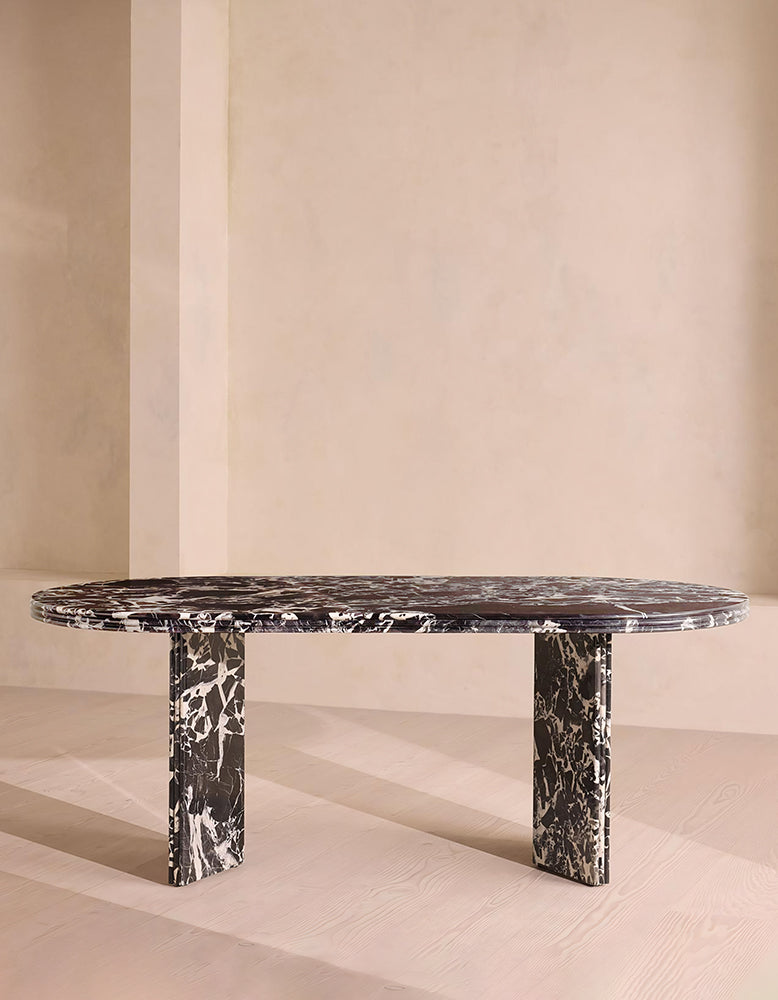 Rosaline Marble Dining Table, Oval