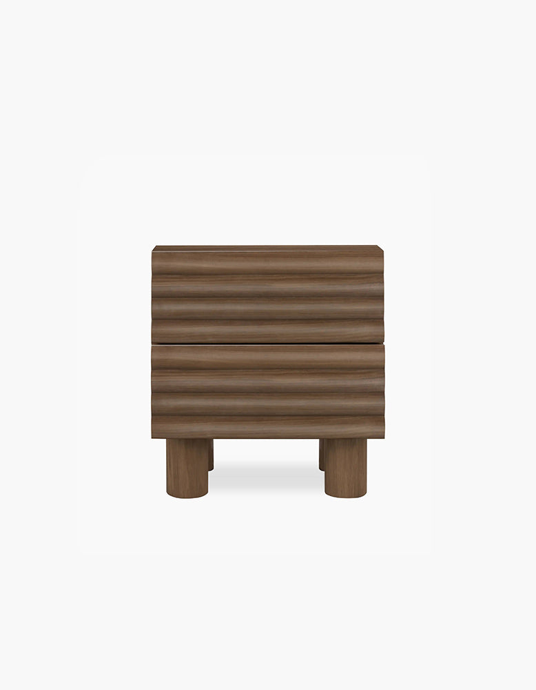 Clancy 2 Drawer Bedside Table, Wood
