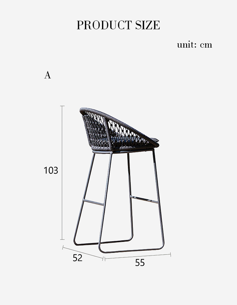 Dmitry Outdoor Garden Table and bar Stool Set