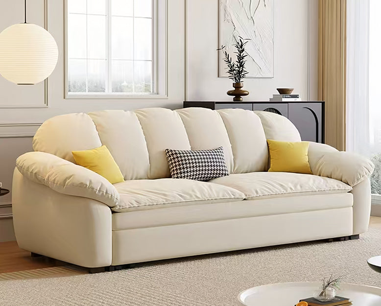 Elias Two Seater Sofa Bed With Storage, Flannette