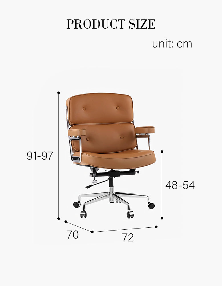 Classic LO8 Executive Office Chair - Tan Brown Leather
