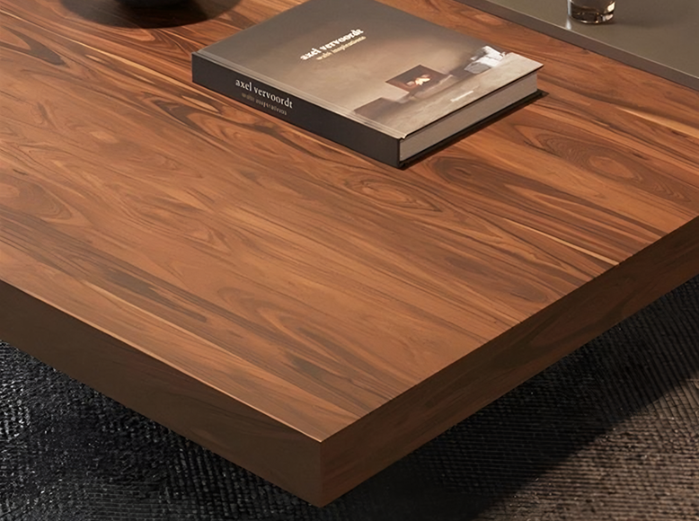 Alma Square Coffee Table, Solid Wood