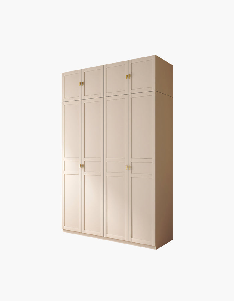 Andersson Tall Wooden Wardrobe, Cream