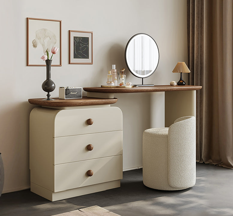 Campbell Dressing Table With Chest Of Drawers & Mirror