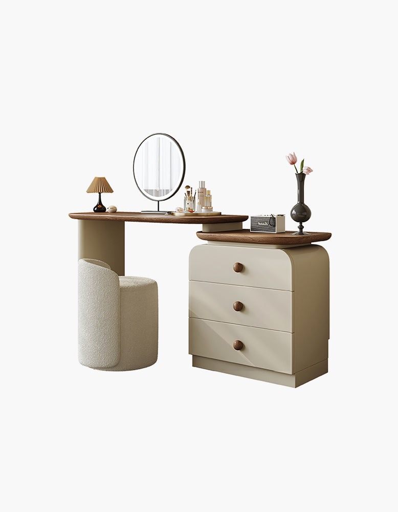 Campbell Dressing Table With Chest Of Drawers & Mirror