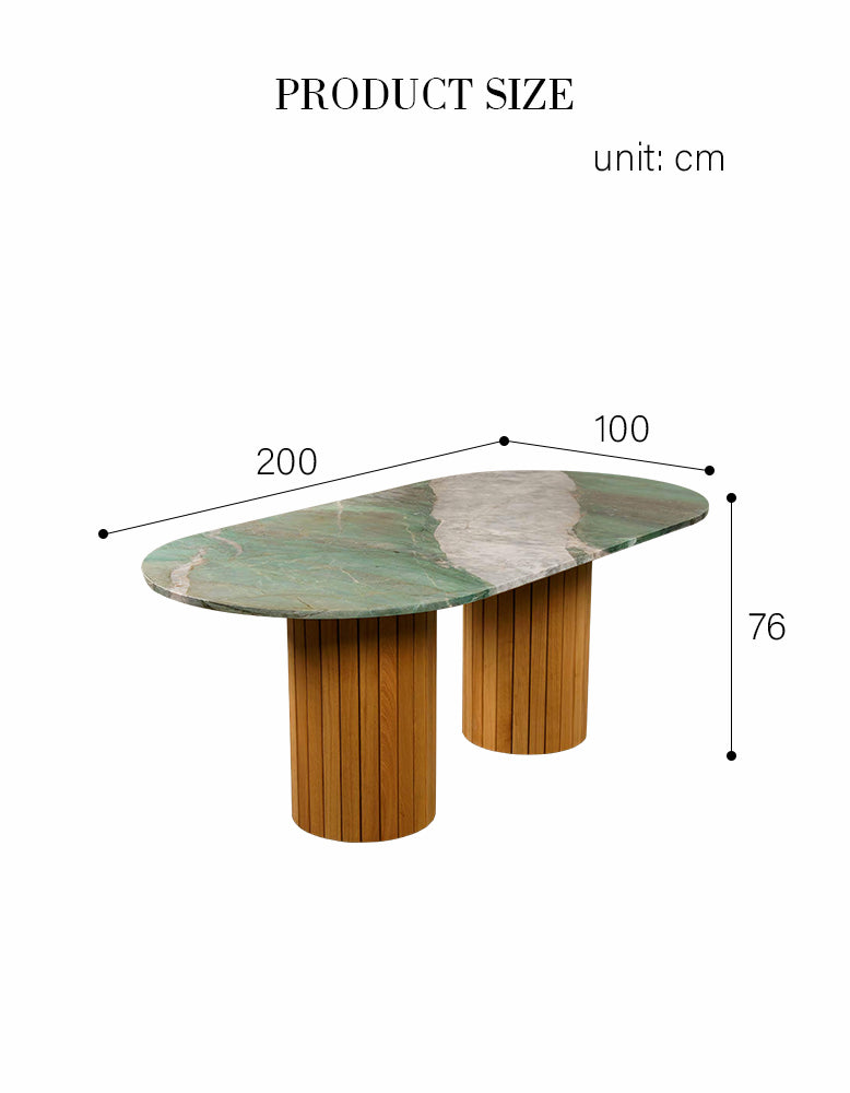 Ionescu Oval Dining Table, Marble
