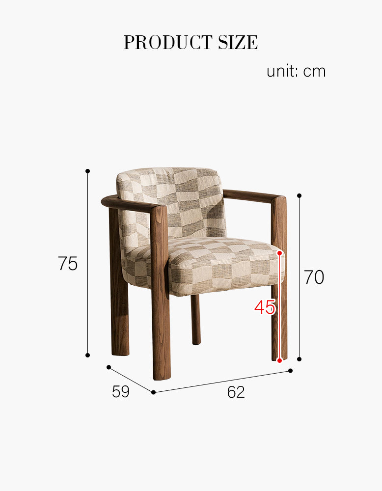 Boucheron Matching Dining Chair, Solid Wood