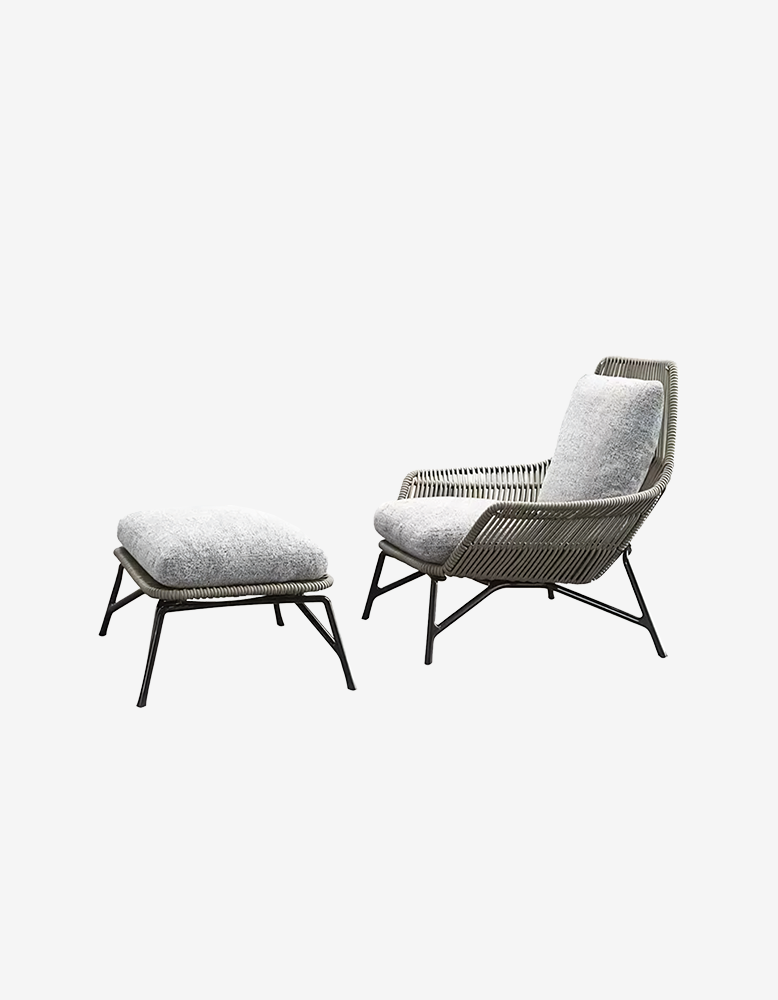 Layla Patio Outdoor Lounge Chair With Footstool