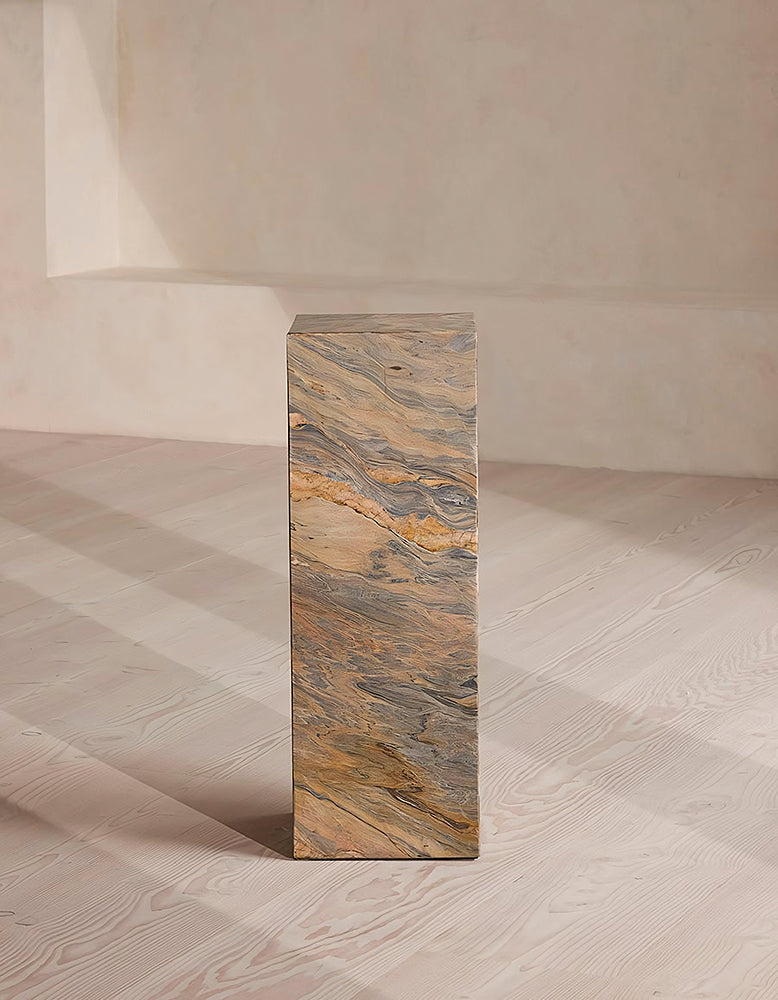 Solara Plinth/Side Table, Marble