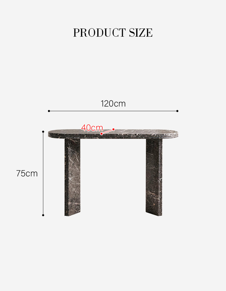 Midnight Luxe Console Table, Marble