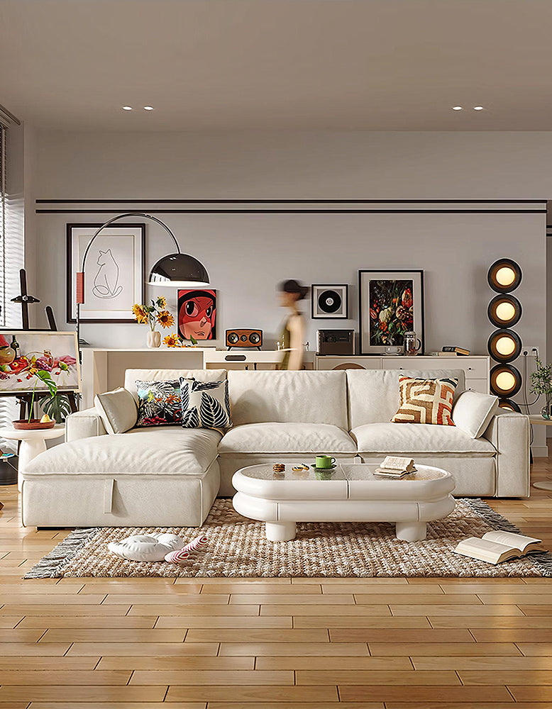 Acosta Corner Sofa Bed With Storage, Leathaire
