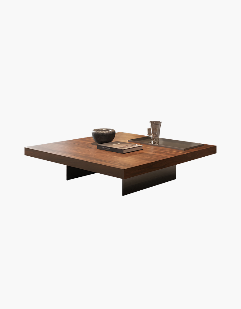 Alma Square Coffee Table, Solid Wood