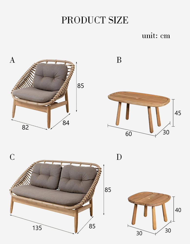 Rustam Modern Outdoor Patio Set, Outdoor Sofa Set