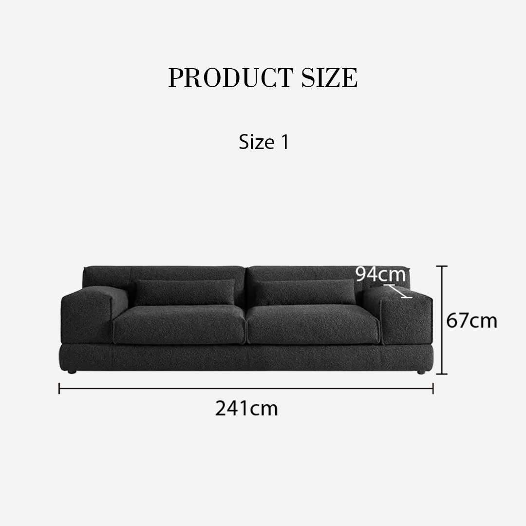 Eliana Two Seater / Three Seater Sofa, Black Or White