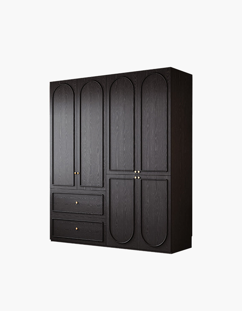 Novak Large Wardrobe, 2 Door Wardrobe, More Sizes, Black