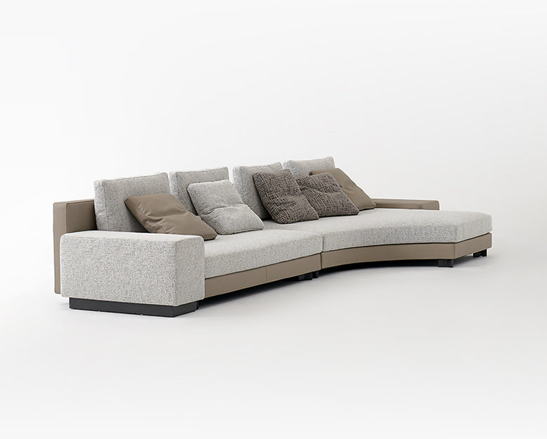 Foster Four Seater Corner Sofa, Linen